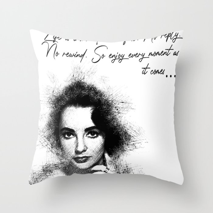 Life is short Time is fast Girl Quotes Throw Pillow