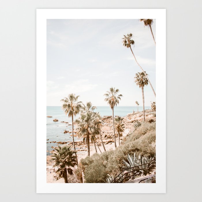 Laguna Beach Palm Trees Art Print