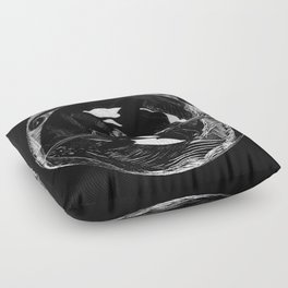 Orca Flow black-and-white Floor Pillow