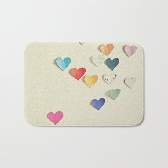 Paper Hearts Bath Mat