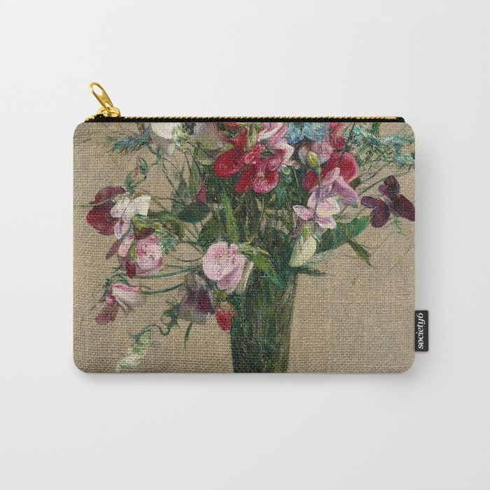 Sweet Peas and Nigelles, 1886 by Henri Fantin-Latour Carry-All Pouch