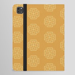 Tribal cross pattern - yellow iPad Folio Case