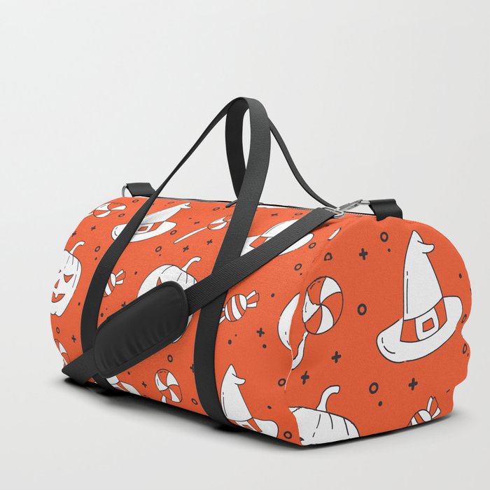 Pumpkin Witch Halloween Background Duffle Bag