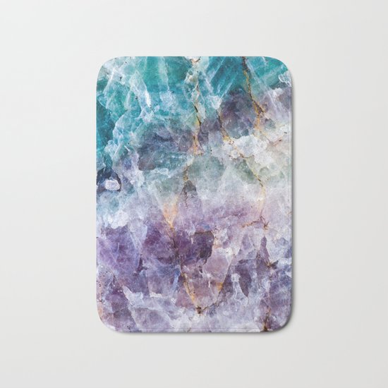 Turquoise & Purple Quartz Crystal Bath Mat