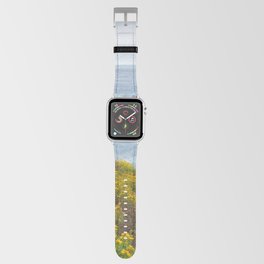 Woolly Sunflowers on Slope Apple Watch Band