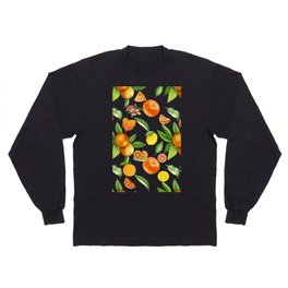 Tropical Orange Garden Long Sleeve T-shirt