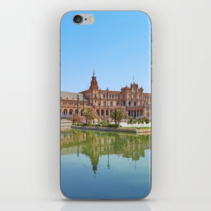 Spain Photography - Pond In Front Of The Spanish Plaza iPhone Skin
