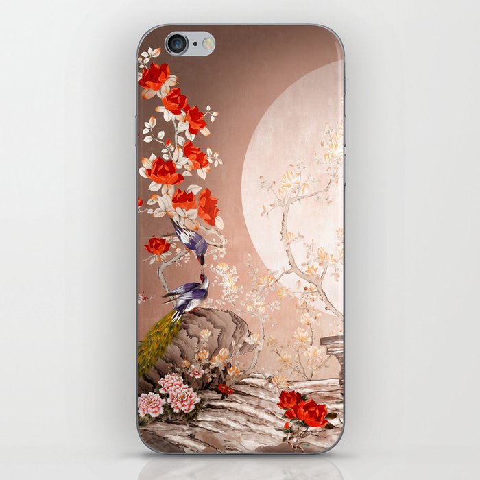 Chinoiserie Moonlight Sakura Garden iPhone Skin