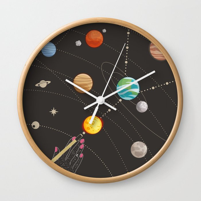 Space Pool Wall Clock