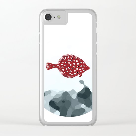 Little Red Fish Clear iPhone Case