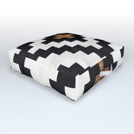 Urban Tribal Pattern No.16 - Aztec - Concrete and Wood Outdoor Floor Cushion