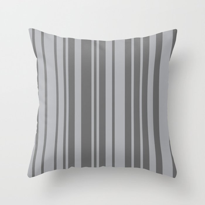 Elegant Stripes Chaotic Stripes Gray Grey Throw Pillow