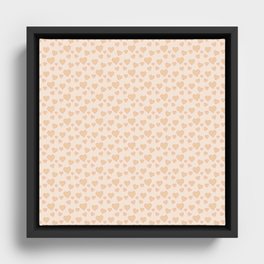 Gold Light Valentine's Heart Collection Framed Canvas