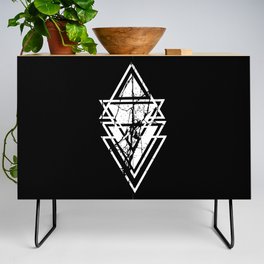 Abstract Geometric Shape Grunge Credenza