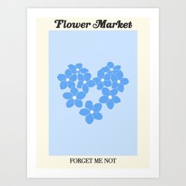 flower market / forget me not Art Print