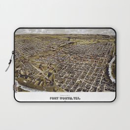 Perspective map of Fort Worth, Texas-1891 vintage pictorial map Laptop Sleeve