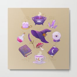 Witch Starter Pack Metal Print