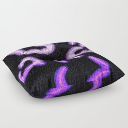 Distressed Hearts Purple Floor Pillow
