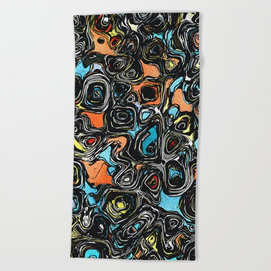 Abstract Shapes And Textures Beach Towel