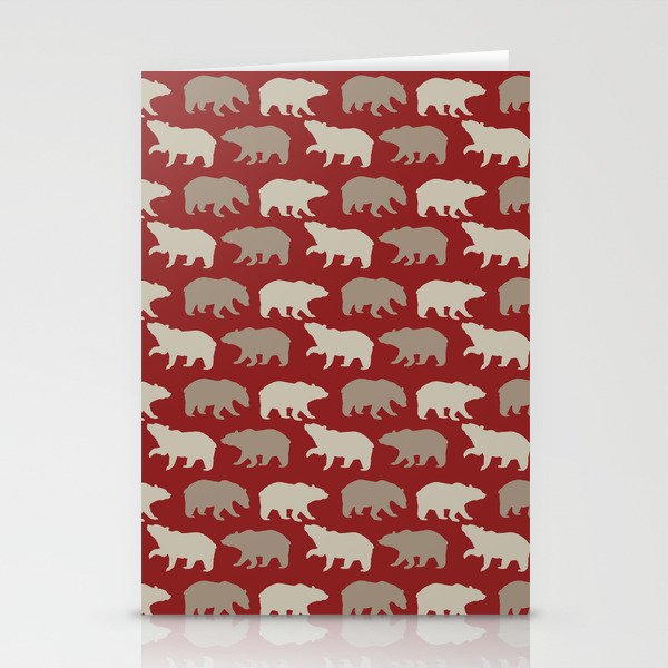 Beautiful Bear Pattern Stationery Cards