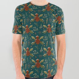 Forest Fairy Pattern (Green) All Over Graphic Tee