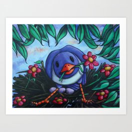 Blue Bird Art Print