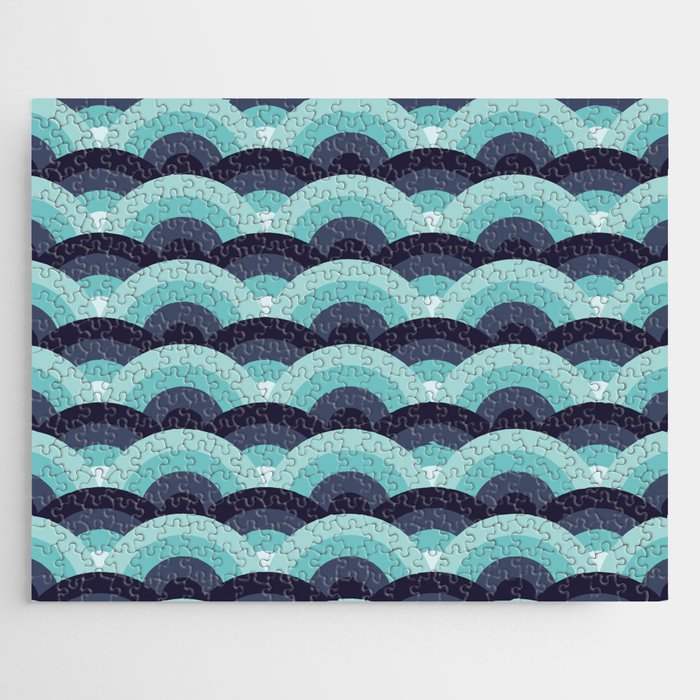 Abstract Scallop Geometric Seamless Pattern Background  Jigsaw Puzzle