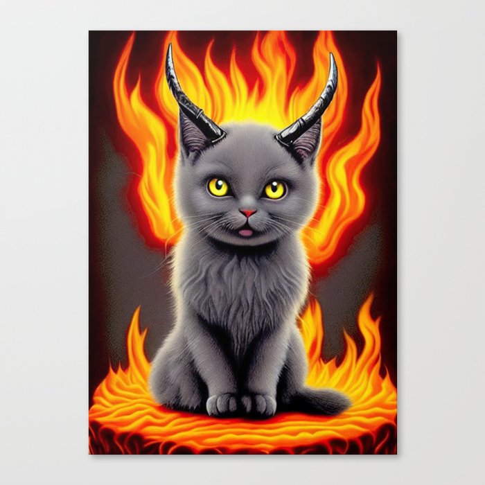 Hell-O-Kitty Canvas Print