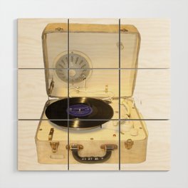 Vintage Record Player music gadget Wood Wall Art