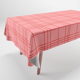 Abstract Plaid 3 pink Tablecloth