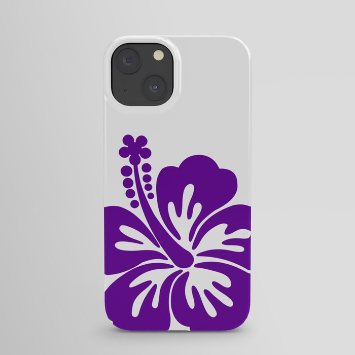 Bright Purple Hibiscus Tropical Flower iPhone Case