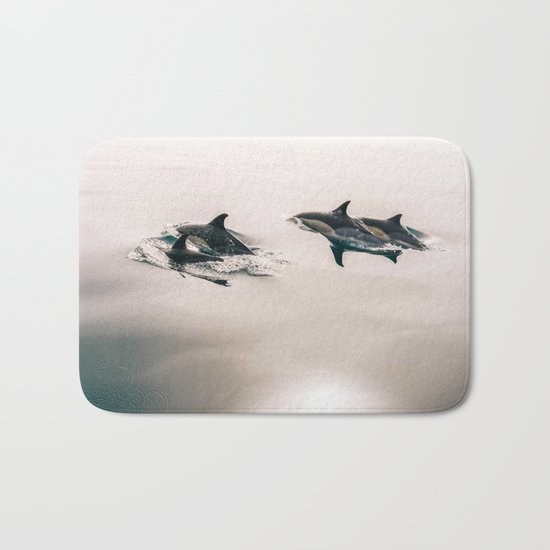 Swimming With Dolphins Bath Mat