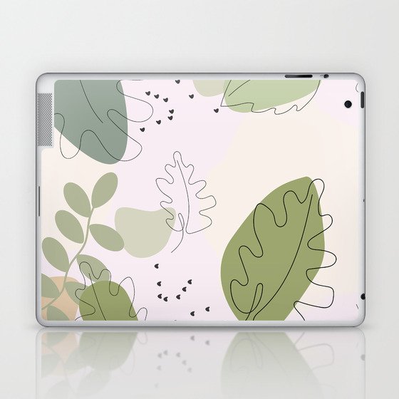 Modern Exotic Leaves Pattern Laptop & iPad Skin