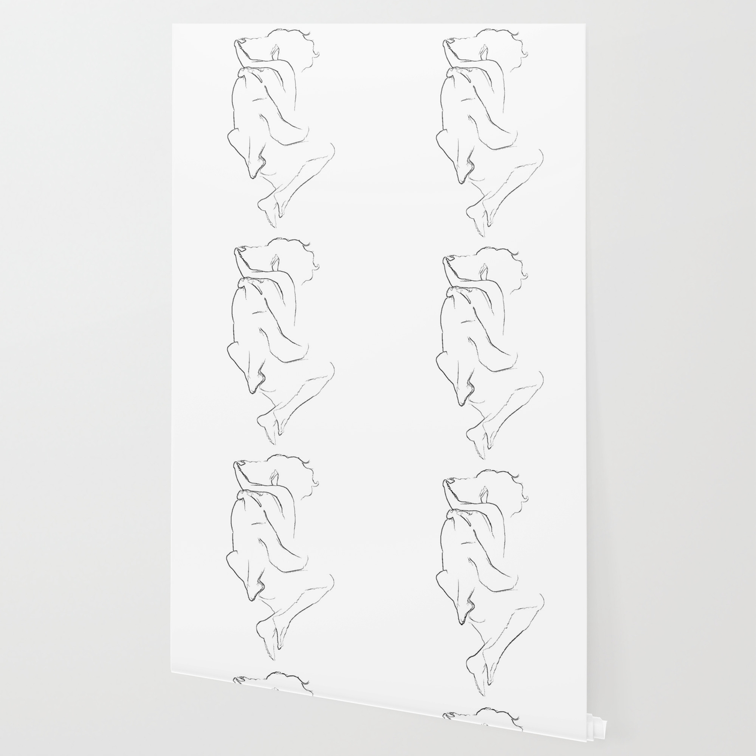 Young Couple Cuddling Line Drawing Wallpaper By Alinao Society6 236x187 step 5 cute illustration pop culture, dawn. young couple cuddling line drawing wallpaper by alinao