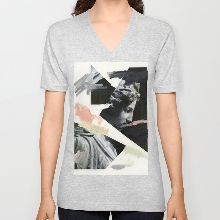 Untitled (Painted Composition 3) V Neck T Shirt