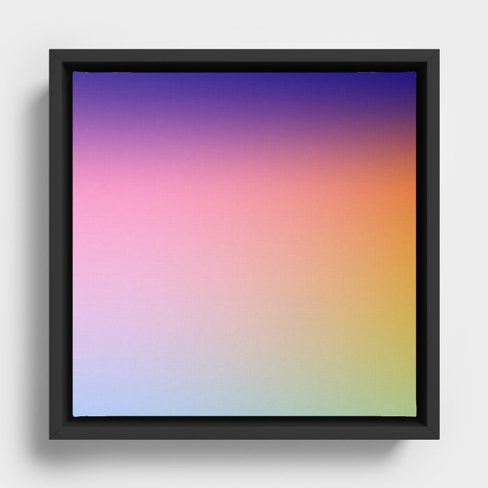 24  Blue Gradient Background 220715 Minimalist Art Valourine Digital Design Framed Canvas