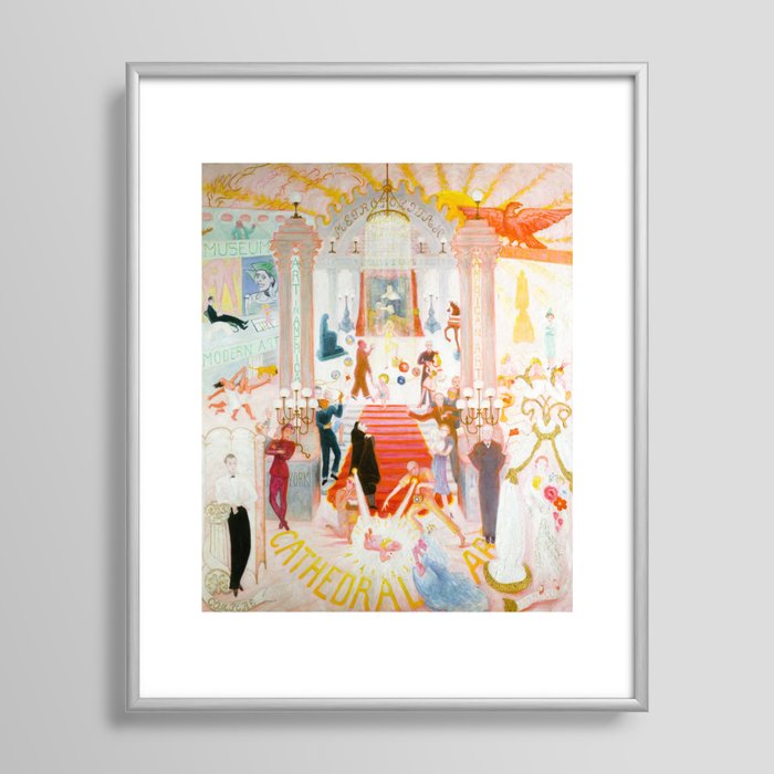 The Cathedrals of Art by Florine Stettheimer, 1942 Framed Art Print by  Vintage Wall Art