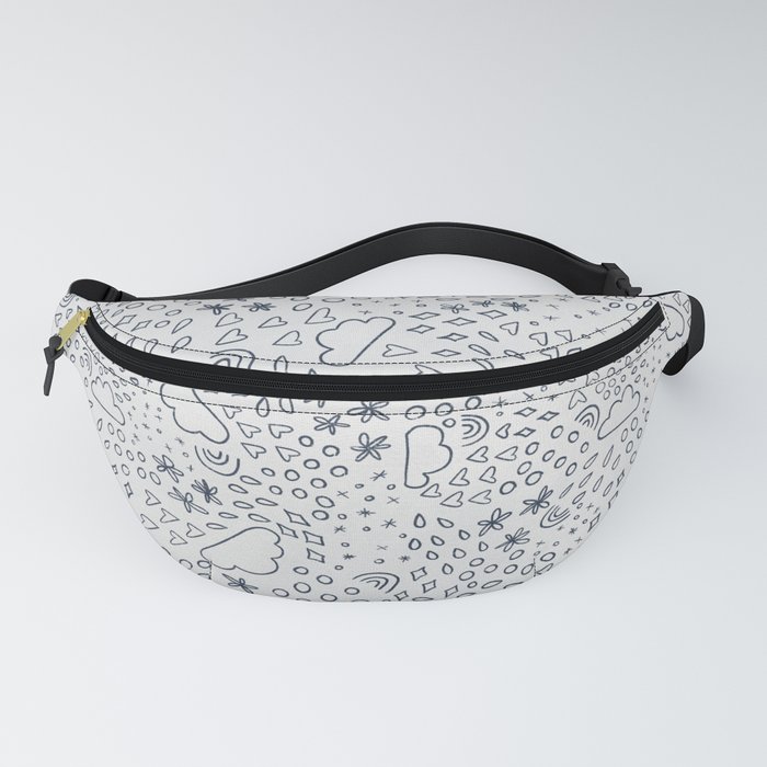 Ditsy Doodles Graphite Fanny Pack