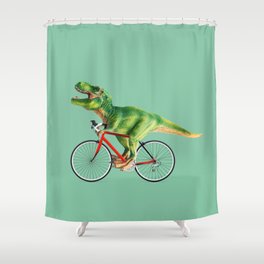 T-REX BIKE Shower Curtain