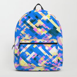 Sapphire labyrinth, small colored tiles arranged in mosaic Backpack