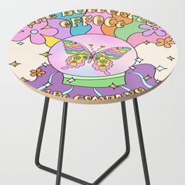 Butterfly Effect Vintage Style Poster Side Table