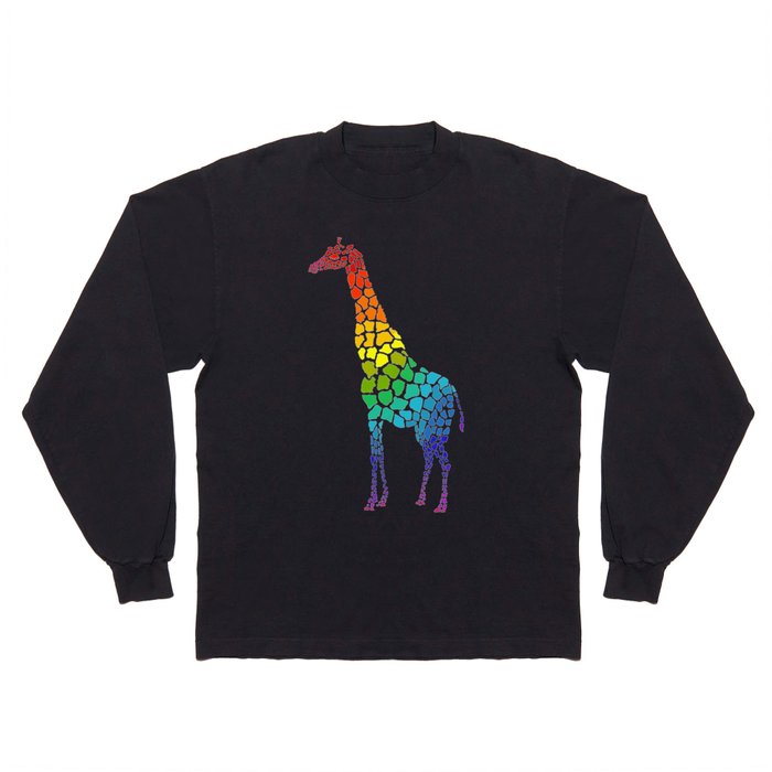 rainbow giraffe Long Sleeve T Shirt