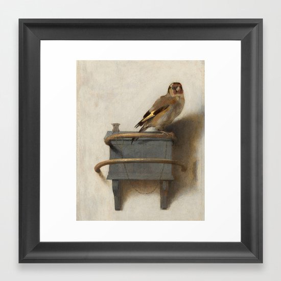 The Goldfinch Painting By Carel Fabritius 1654 Framed Art Print