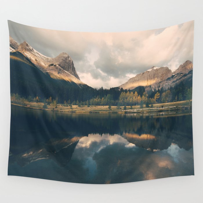 Mystic Mountain - Banff Nature, Landscape Photography Wall Tapestry