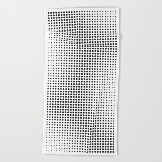 Full Configuration Black Raster - Optical game 13 Beach Towel