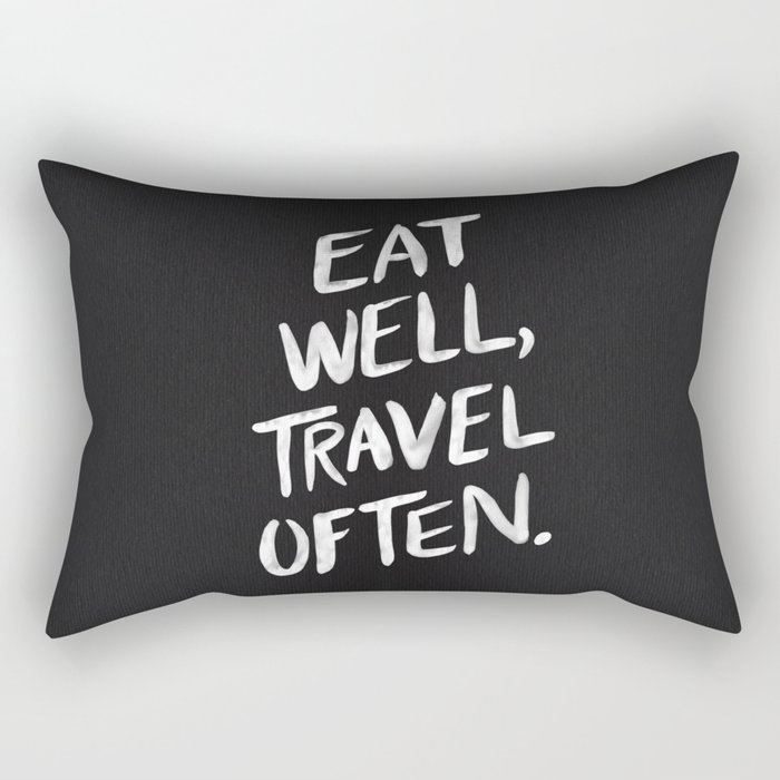 Eat Well, Travel Often Rectangular Pillow