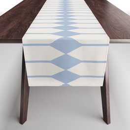 Minimal Geometric Pattern - Blue Table Runner