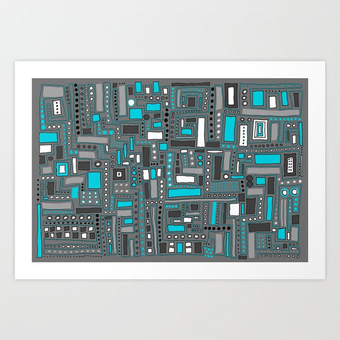 Turquoise Dream (Pattern) Art Print