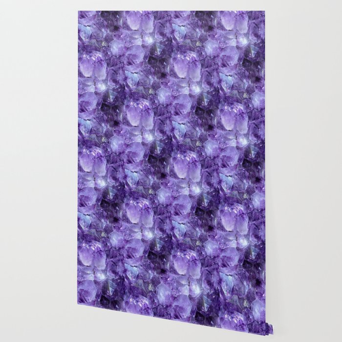 Amethyst Crystals Wallpaper By Judypalkimas Society6