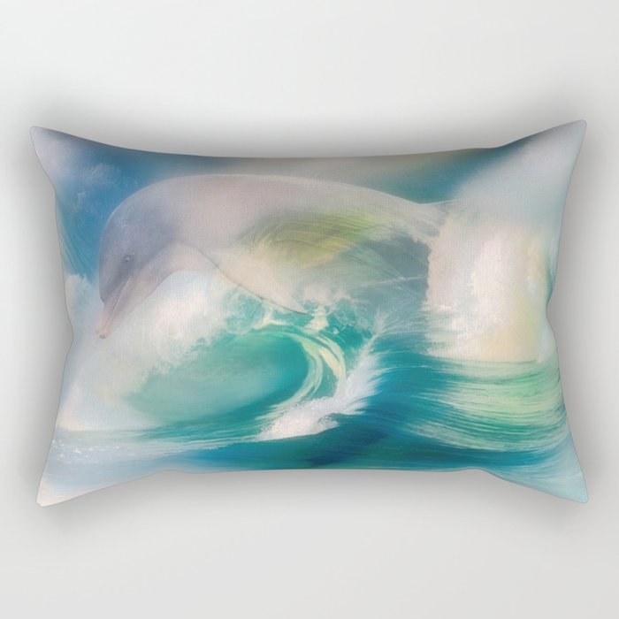 Daydream Dolphin Rectangular Pillow